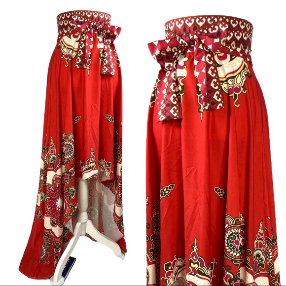 Hi Low Ethnic Print Shirt - Picture 2 of 3